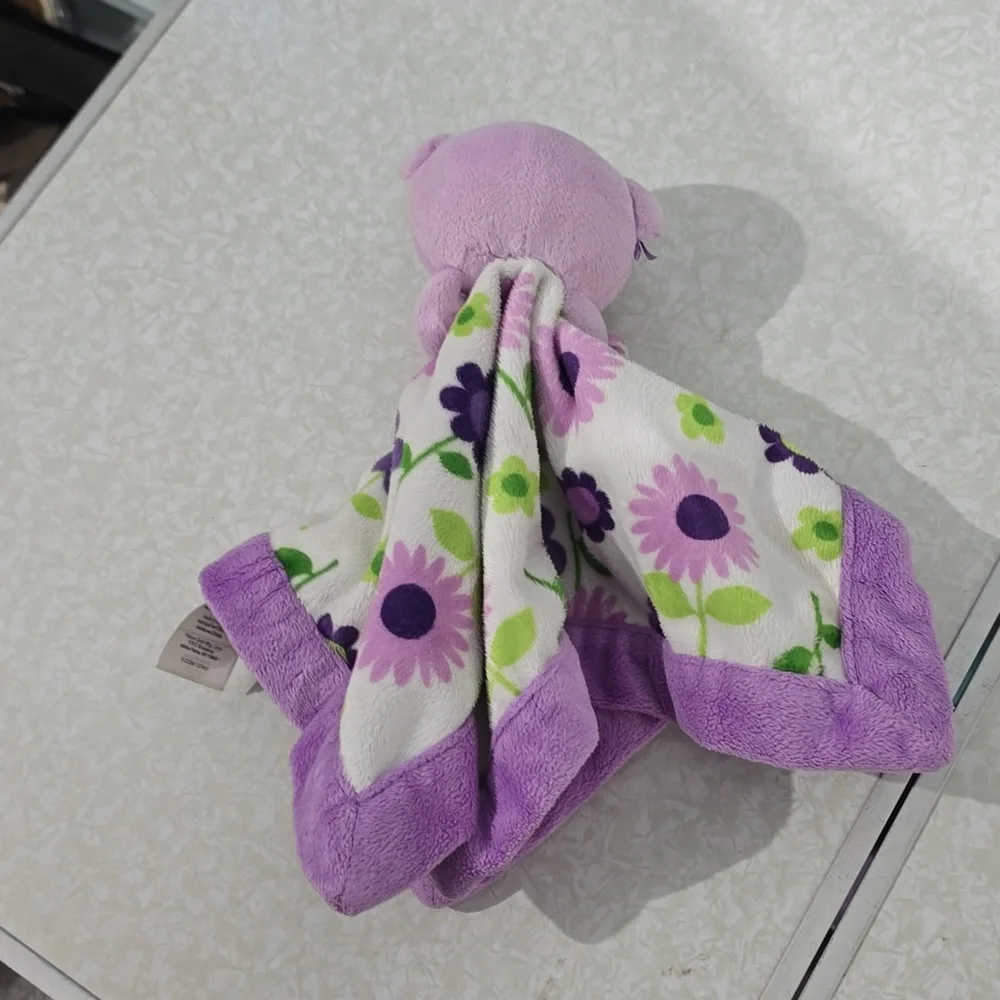 Carters purple floral‎ security blanket